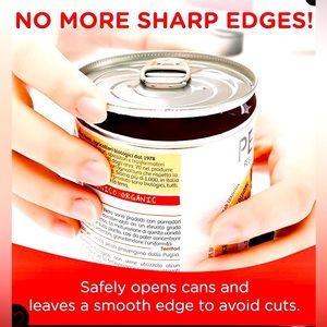 Kitchen Mama Red Can Opener: Handheld, Electric & Safe “Yes You Can”